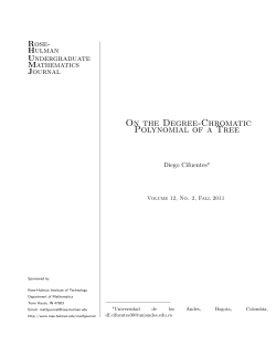 On the Degree-Chromatic Polynomial of a Tree - Rose