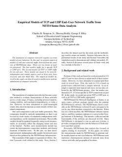 Empirical Models of TCP and UDP End&ndash;User Network Traffic from