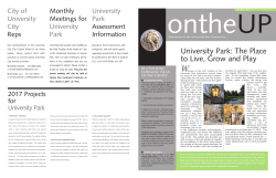 University Park: The Place to Live, Grow and Play