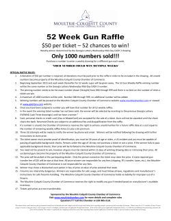52 chances to win! - Moultrie Chamber of Commerce