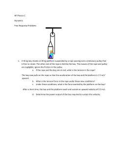 AP Physics C Dynamics Free Response Problems A 45 kg boy