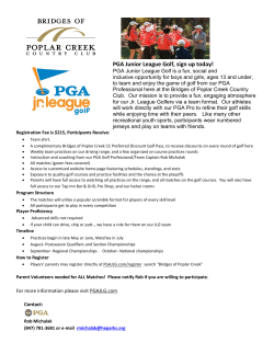 PGA Junior League Golf, sign up today!