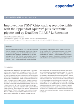 Improved Ion PGM&reg; Chip loading reproducibility with the Eppendorf