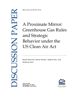 A Proximate Mirror: Greenhouse Gas Rules and Strategic Behavior
