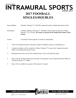 2017 FOOSBALL SINGLES/DOUBLES