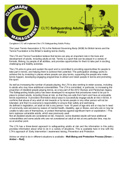 CLTC Documents - Safeguarding Adults
