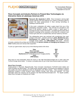 Flexo Concepts and Industry Partners to Present New Technologies