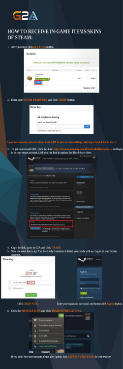 how to receive in-game items/skins of steam
