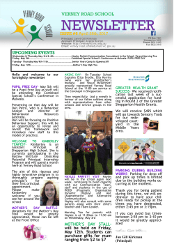 NEWSLETTER - Verney Road School