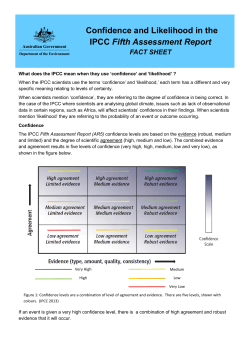 Confidence and Likelihood in the IPCC Fifth Assessment Report