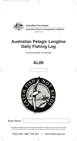 Australian Pelagic Longline Daily Fishing Log