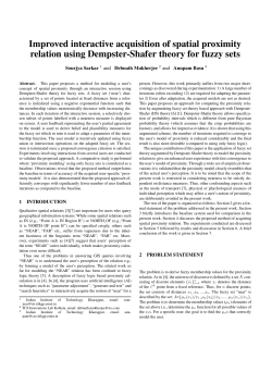 Improved interactive acquisition of spatial proximity relation using