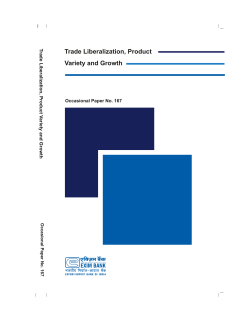 Trade Liberalization, Product Variety and Growth - Export