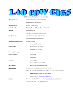 laocowgigslist - Daniel Pearl World Music Days