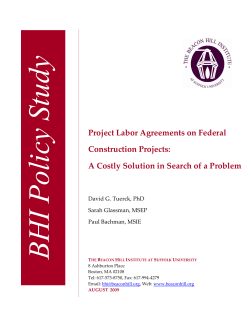 Project Labor Agreements on Federal Construction Projects: A