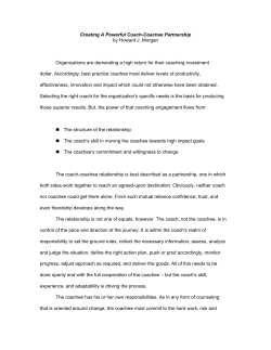 Creating A Powerful Coach-Coachee Partnership by Howard J