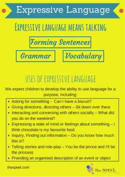 Expressive language means talking. This