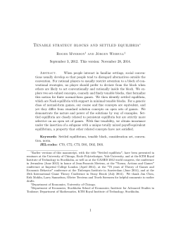 Tenable strategy blocks and settled equilibria