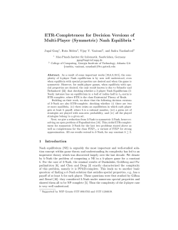 ETR-Completeness for Decision Versions of Multi