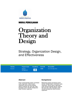 Modul Organization Theory and Design