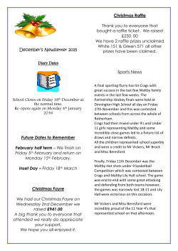 December`s Newsletter 2015 Diary Dates School Closes on Friday