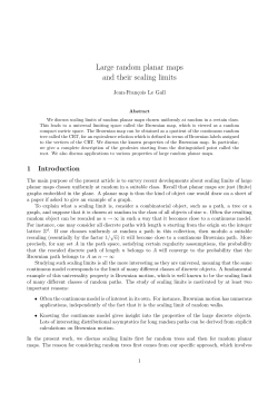 Large random planar maps and their scaling limits