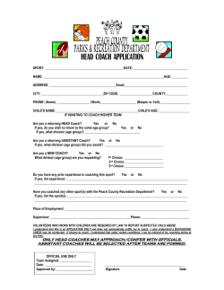 only head coaches may approach/confer with