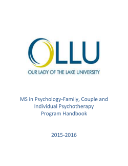 T A B L E O F C O N T E N T S - Our Lady of the Lake University