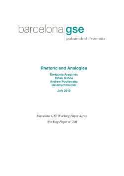Rhetoric and Analogies - IAE-CSIC