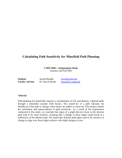 Calculating Path Sensitivity for Minefield Path Planning
