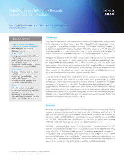 State of Indiana implements Cisco Unified Computing Systems (UCS)