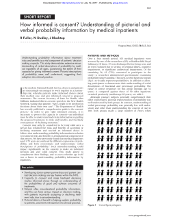 How informed is consent? Understanding of pictorial and verbal