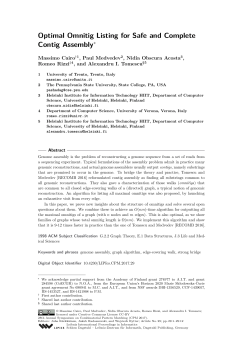 Optimal Omnitig Listing for Safe and Complete Contig