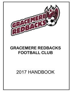 Gracemere Redbacks FC Handbook 2017