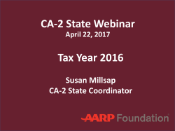 CA2 State Webinar-4-22-2017 - Tax