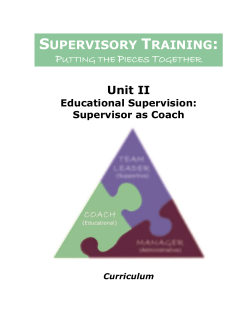 Educational Supervision - Muskie School of Public Service