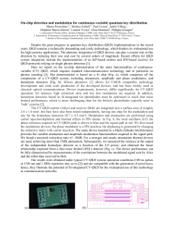 On-chip detection and modulation for continuous