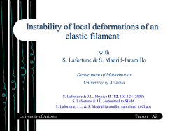 Instability of local deformations of an elastic rod