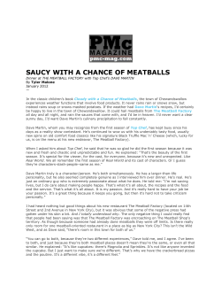 Dinner at THE MEATBALL FACTORY with Top