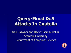 Query-Flood DoS Attacks In Gnutella