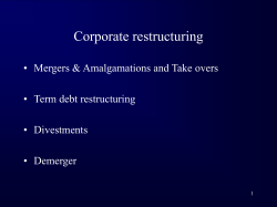Corporate restructuring