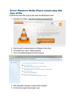 Error: Windows Media Player cannot play this type of file