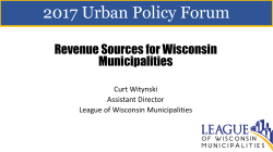 Revenue Sources for villages - League of Wisconsin Municipalities
