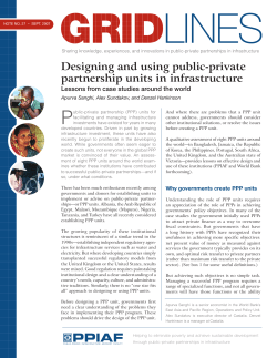 Designing and using public-private partnership units in