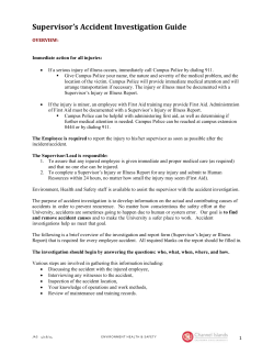 Supervisor`s Accident Investigation Guide