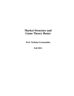 Market Structure and Game Theory Basics