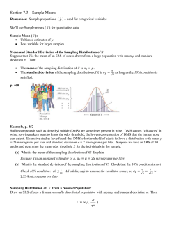 Sample Means