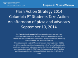 Flash Action Strategy 2014 Columbia PT Students Take Action