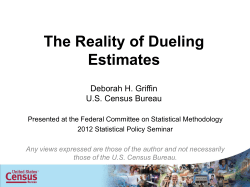 The Reality of Dueling Official Estimates