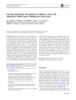 Mowing Submerged Macrophytes in Shallow Lakes with Alternative